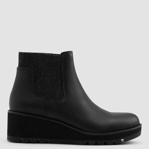 Eileen Fisher Chelsea Wedge Washed Leather Bootie